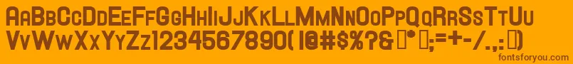 Hallandalescheavy Font – Brown Fonts on Orange Background