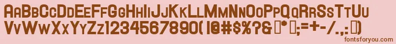 Hallandalescheavy Font – Brown Fonts on Pink Background
