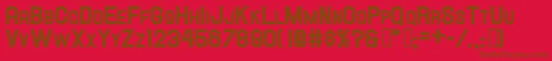 Hallandalescheavy Font – Brown Fonts on Red Background