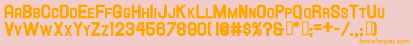 Hallandalescheavy Font – Orange Fonts on Pink Background