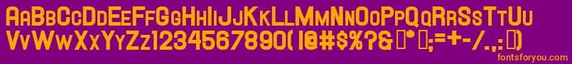 Hallandalescheavy Font – Orange Fonts on Purple Background