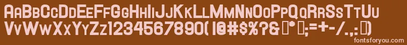 Hallandalescheavy Font – Pink Fonts on Brown Background