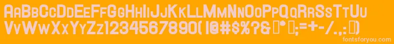 Hallandalescheavy Font – Pink Fonts on Orange Background
