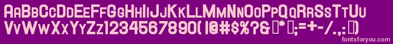Hallandalescheavy Font – Pink Fonts on Purple Background