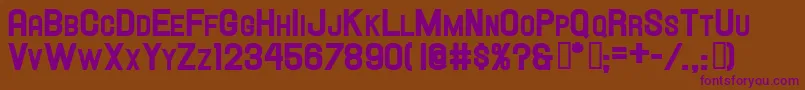 Hallandalescheavy Font – Purple Fonts on Brown Background