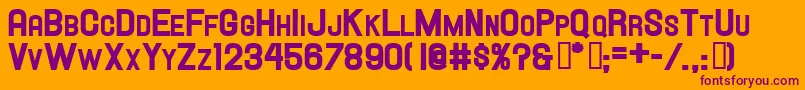Hallandalescheavy Font – Purple Fonts on Orange Background