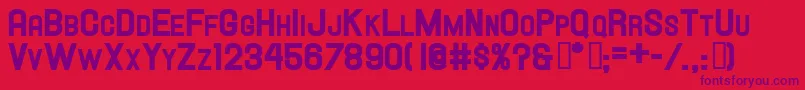 Hallandalescheavy Font – Purple Fonts on Red Background