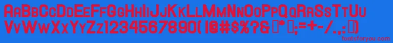 Hallandalescheavy Font – Red Fonts on Blue Background