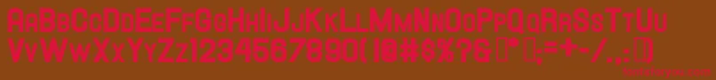 Hallandalescheavy Font – Red Fonts on Brown Background