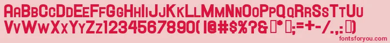 Hallandalescheavy Font – Red Fonts on Pink Background