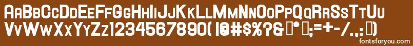 Hallandalescheavy Font – White Fonts on Brown Background