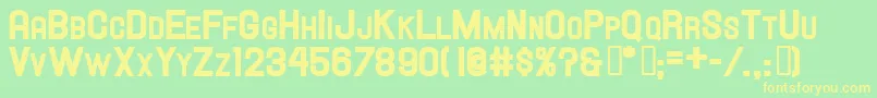 Hallandalescheavy Font – Yellow Fonts on Green Background