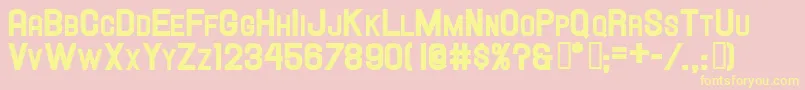 Hallandalescheavy Font – Yellow Fonts on Pink Background
