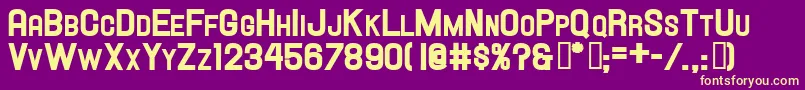 Hallandalescheavy Font – Yellow Fonts on Purple Background