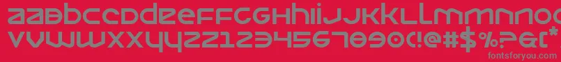 フォントOpilio – 赤い背景に灰色の文字