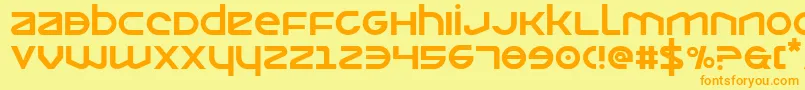 Opilio Font – Orange Fonts on Yellow Background