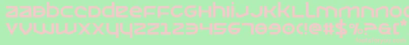 Opilio Font – Pink Fonts on Green Background