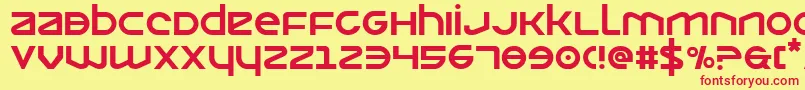 Opilio Font – Red Fonts on Yellow Background