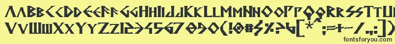 AnglodavekBold Font – Black Fonts on Yellow Background