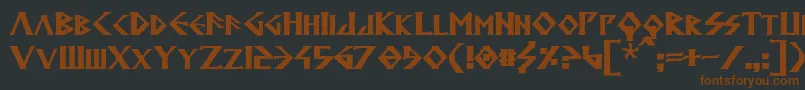 Шрифт AnglodavekBold – коричневые шрифты на чёрном фоне