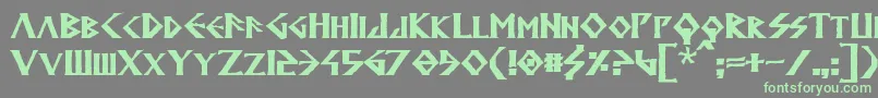 AnglodavekBold-Schriftart – Grüne Schriften auf grauem Hintergrund