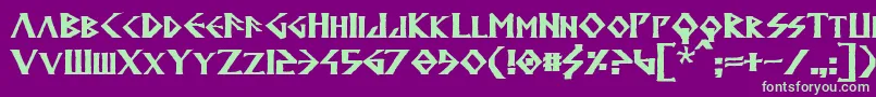 AnglodavekBold-fontti – vihreät fontit violetilla taustalla