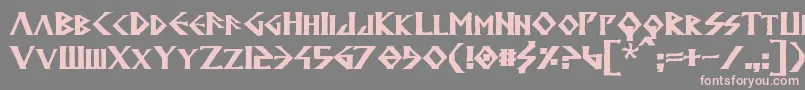 AnglodavekBold-fontti – vaaleanpunaiset fontit harmaalla taustalla