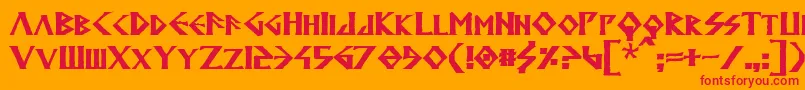 Шрифт AnglodavekBold – красные шрифты на оранжевом фоне