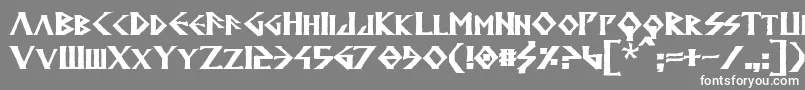 フォントAnglodavekBold – 灰色の背景に白い文字
