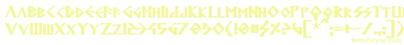 AnglodavekBold-fontti – keltaiset fontit valkoisella taustalla