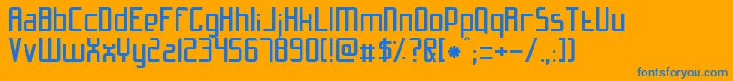 Slidfis Font – Blue Fonts on Orange Background