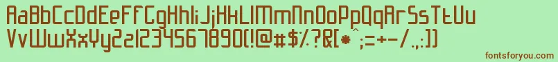 Slidfis Font – Brown Fonts on Green Background