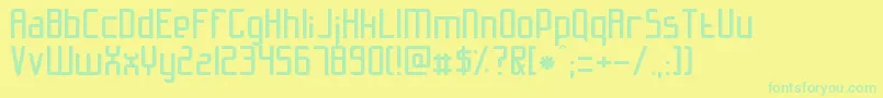 Шрифт Slidfis – зелёные шрифты на жёлтом фоне