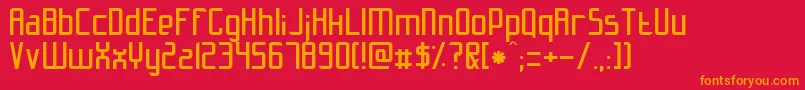 Slidfis Font – Orange Fonts on Red Background