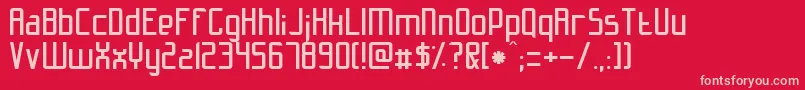 Slidfis Font – Pink Fonts on Red Background