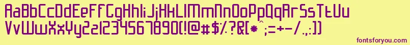 Slidfis Font – Purple Fonts on Yellow Background