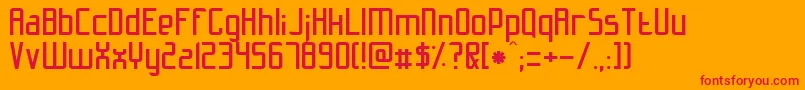 Slidfis Font – Red Fonts on Orange Background