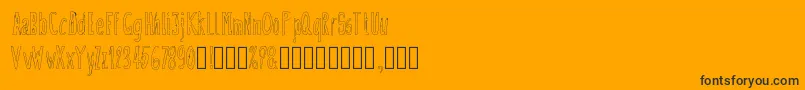 Doozy Font – Black Fonts on Orange Background
