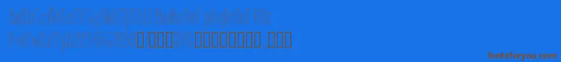 Doozy Font – Brown Fonts on Blue Background