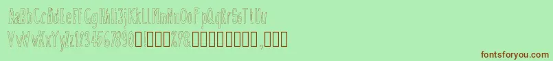 Doozy Font – Brown Fonts on Green Background