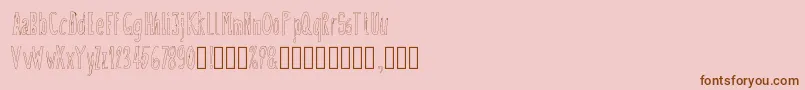 Doozy Font – Brown Fonts on Pink Background