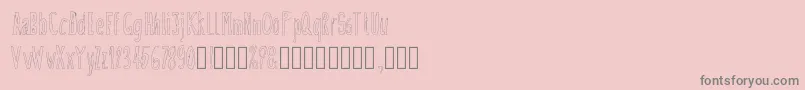 Doozy Font – Gray Fonts on Pink Background