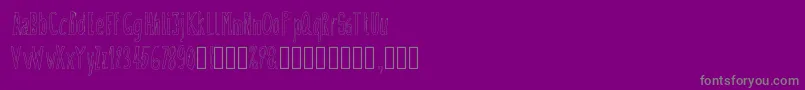 Doozy Font – Gray Fonts on Purple Background