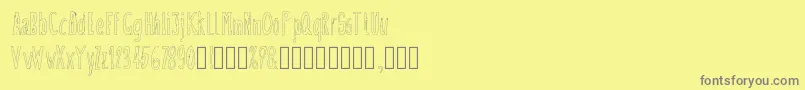 Doozy Font – Gray Fonts on Yellow Background
