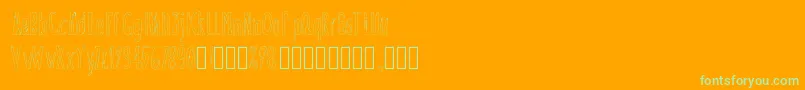 Doozy-Schriftart – Grüne Schriften auf orangefarbenem Hintergrund