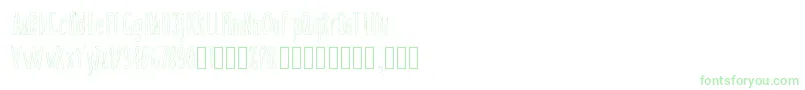 Doozy-Schriftart – Grüne Schriften auf weißem Hintergrund