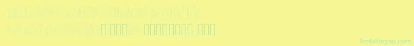 フォントDoozy – 黄色い背景に緑の文字
