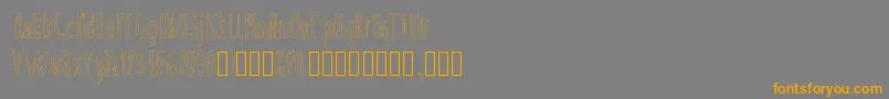 Doozy Font – Orange Fonts on Gray Background