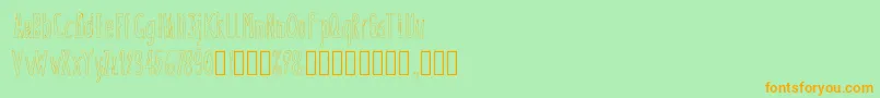 Doozy Font – Orange Fonts on Green Background