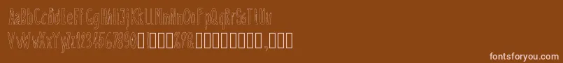 Doozy Font – Pink Fonts on Brown Background